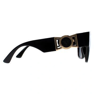 Pre-owned Versace Sunglasses Ve4415u Gb1/87 Black Dark Grey In Gray