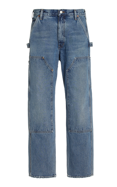 Shop Agolde Rami Rigid High-rise Carpenter Jeans In Medium Wash