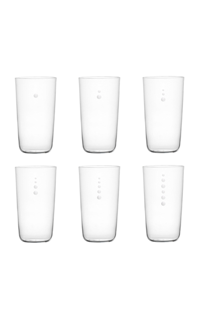 Shop Lobmeyr Now Is Better Set-of-six Crystal Beer Tumblers In Clear