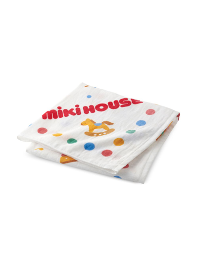 Shop Miki House Height-chart Cotton Bath Towel In White