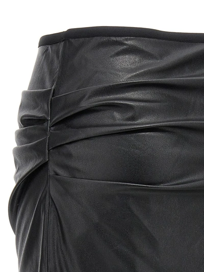 Shop Helmut Lang Leather-effect Skirt In Black