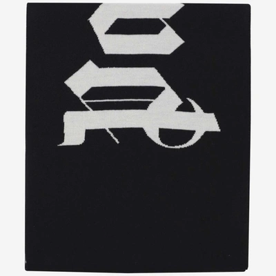 Shop Palm Angels Scarfs In Black Off White