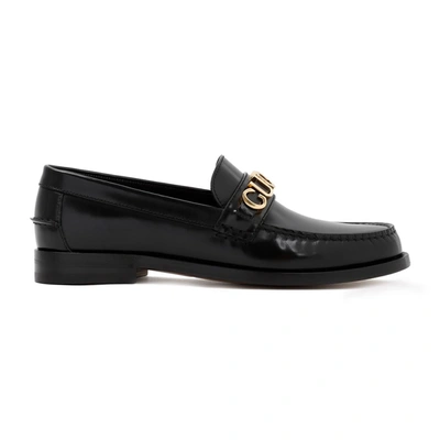 Shop Gucci Leather Loafers Shoes In Black