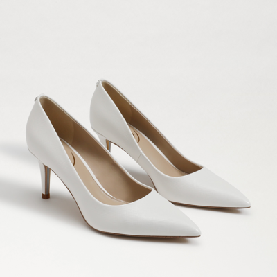 Shop Sam Edelman Vienna Pointed Toe Heel Bright White Leather