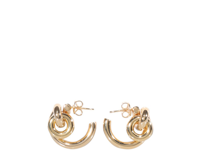 Shop Bottega Veneta Loop Hook Earrings In Gold