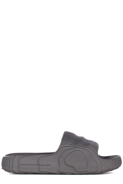 Shop Adidas Originals Adilette 22 Slides In Grey