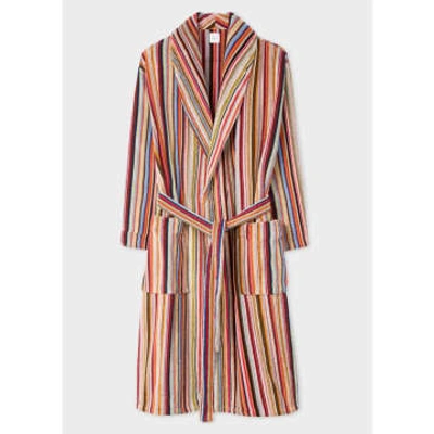 Shop Paul Smith Multi Stripe Towelling Dressing Gown