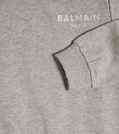 BALMAIN LOGO COTTON SWEATSHIRT 