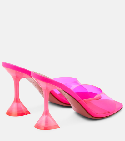 Shop Amina Muaddi Lupita Pvc Sandals In Pink