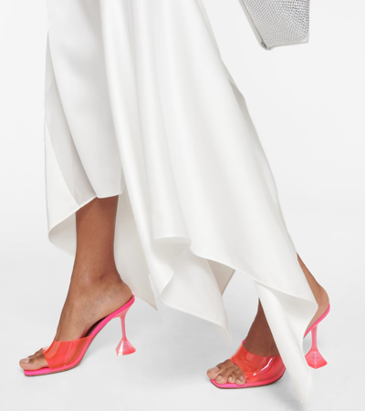 Shop Amina Muaddi Lupita Pvc Sandals In Pink