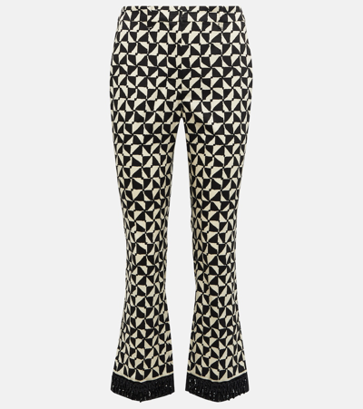 Shop 's Max Mara Nereo Printed Cropped Pants In Black