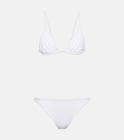 Shop Wardrobe.nyc Triangle Bikini In White