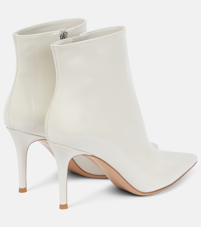 Shop Gianvito Rossi Patent Leather Ankle Boots In White