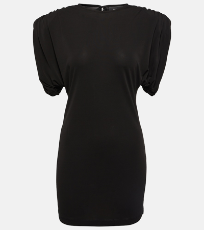 Shop Wardrobe.nyc Ruched Jersey Minidress In Black