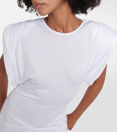 Shop Wardrobe.nyc Ruched Jersey Minidress In White