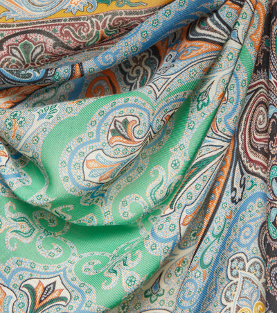 Shop Etro Ornamental Paisley Cashmere Scarf In Multicoloured