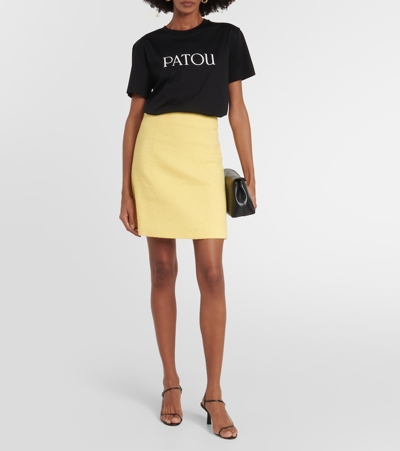 Shop Patou Logo Cotton Jersey T-shirt In Black