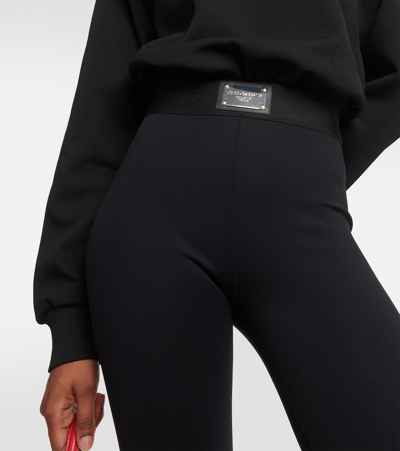Shop Dolce & Gabbana Re-edition Jersey Leggings In Black