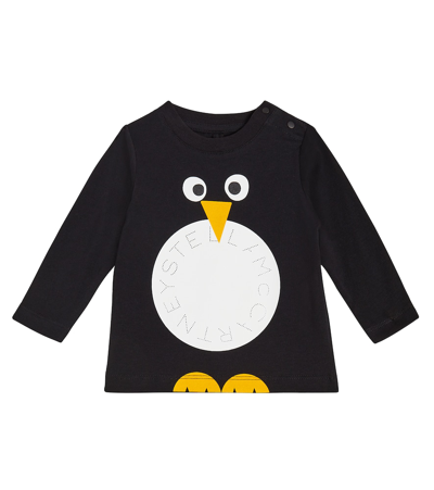Stella Mccartney Printed Cotton Top In Black