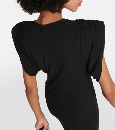 Shop Wardrobe.nyc Ruched Jersey Midi Dress In Black