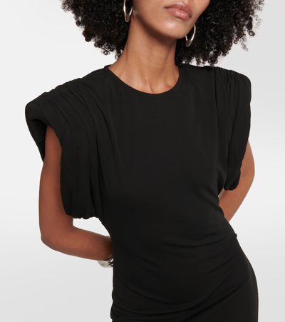 Wardrobe.nyc Ruched Jersey Maxi Dress In Black