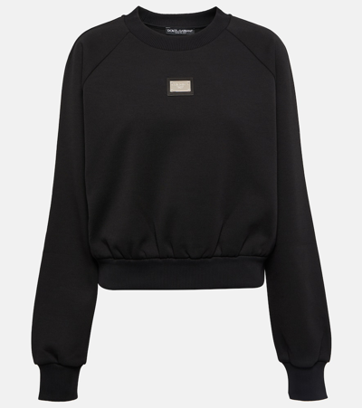 Shop Dolce & Gabbana Re-edition Embellished Sweatshirt In Black