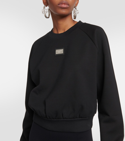 Dolce & Gabbana Re-edition Embellished Sweatshirt In Black