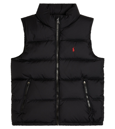 Shop Polo Ralph Lauren Quilted Down Vest In Black
