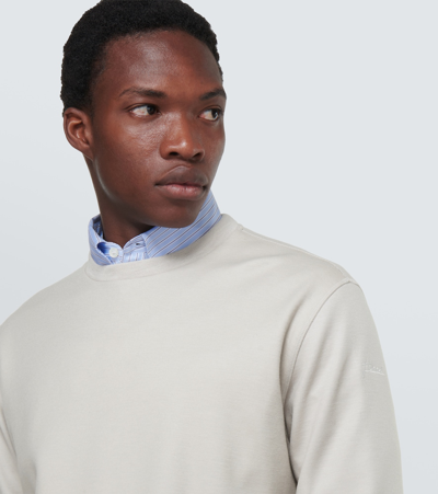 Shop Herno Wool-blend Sweatshirt In Neutrals