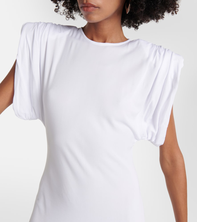 Wardrobe.nyc Ruched Jersey Maxi Dress In White