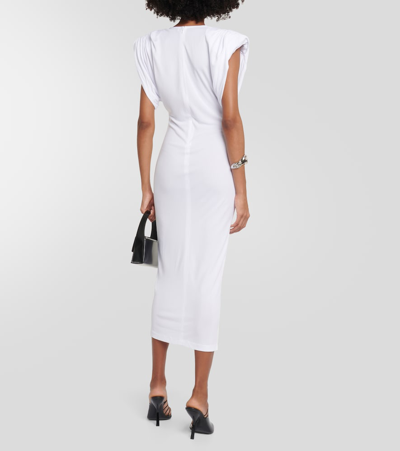 Wardrobe.nyc Ruched Jersey Maxi Dress In White