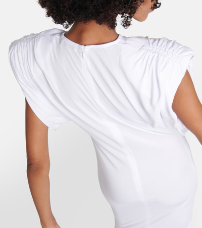 Wardrobe.nyc Ruched Jersey Maxi Dress In White
