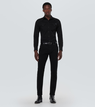 Dolce & Gabbana Denim Shirt In Black