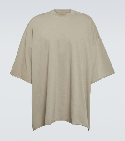 Shop Rick Owens Tommy Cotton Jersey T-shirt In Beige