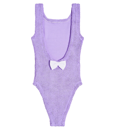 Shop Hunza G Alva Swimsuit In Purple