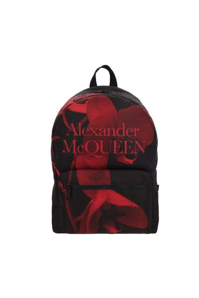 Shop Alexander Mcqueen Logo Printed Backpack In Multi