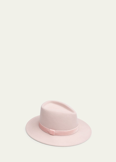 Shop Eugenia Kim Blaine Wool Felt Fedora In Pale Pink