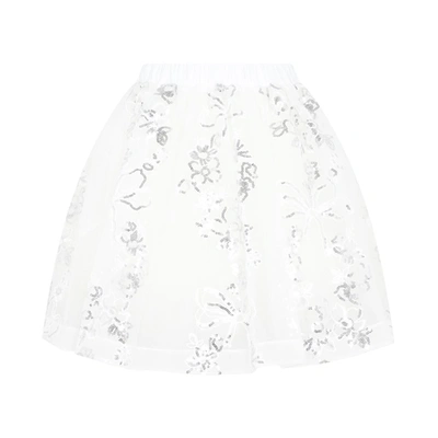 Simone Rocha Elasticated Tutu Mini Skirt In White