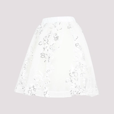 Simone Rocha Elasticated Tutu Mini Skirt In White