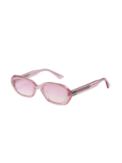 Shop Gentle Monster Helix Oval-frame Sunglasses In Pink