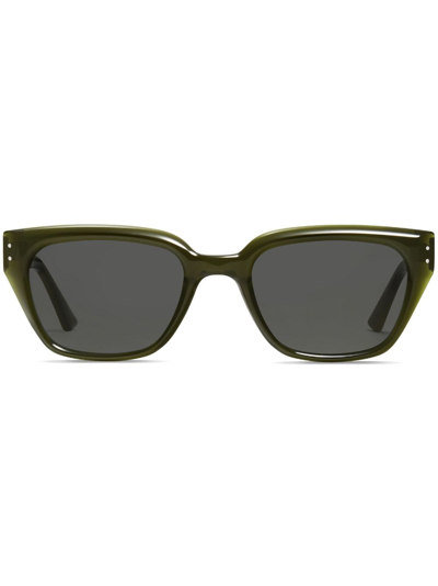 Shop Gentle Monster Nada Cat-eye Frame Sunglasses In Green