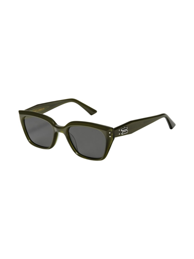 Shop Gentle Monster Nada Cat-eye Frame Sunglasses In Green