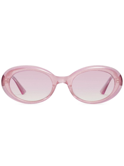 Shop Gentle Monster La Mode Pc6 Logo-plaque Sunglasses In Pink