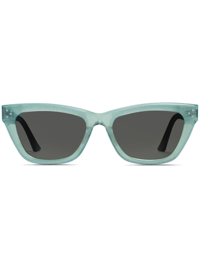 Shop Gentle Monster Milo Cat-eye Frame Sunglasses In Green