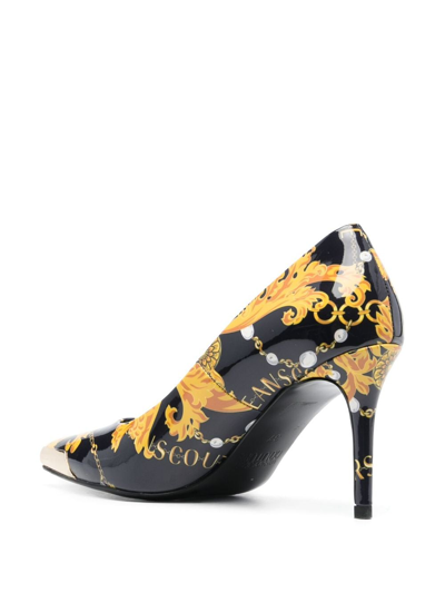 Versace Jeans Couture High-heel Pumps With Elegant Design And Comfortable Fit In Black