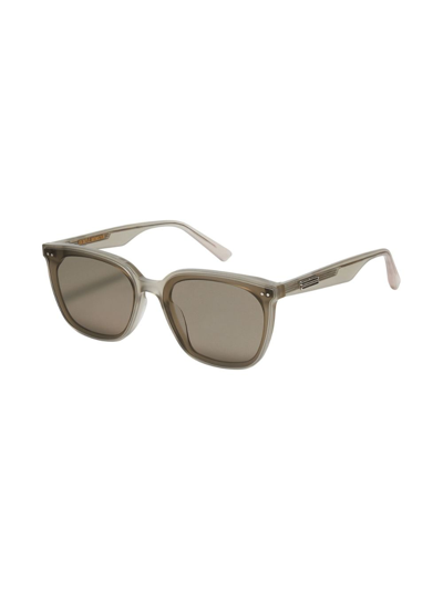 Shop Gentle Monster Heizer Gc6 Logo-plaque Sunglasses In Grey