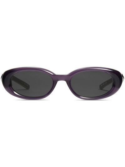 Shop Gentle Monster Orah Vc6 Logo-plaque Sunglasses In Purple