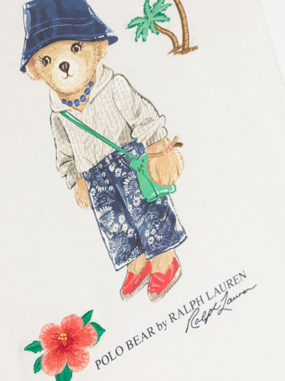 Shop Ralph Lauren Polo Bear Print T-shirt In 白色