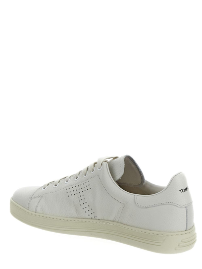 Shop Tom Ford Low Top Sneakers In Cream