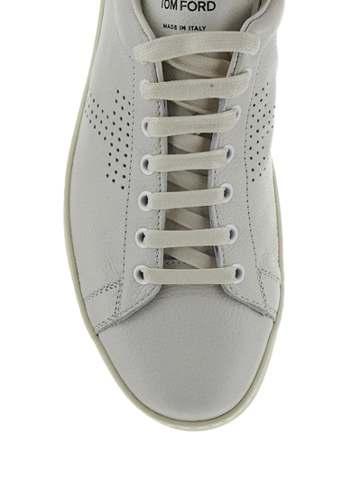 Shop Tom Ford Low Top Sneakers In Cream